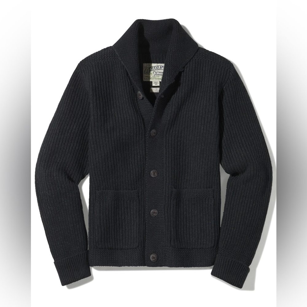 Grayers Belmont Shawl Collar Cardigan Sweater, Charcoal Gray, Size XL‎